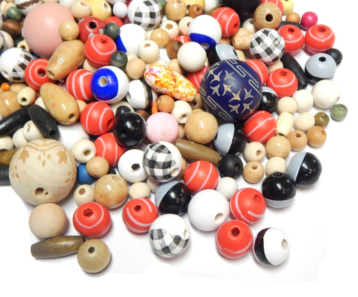 ToBeIT Bunte Holzperlen, 16 Mm – über 200 Stück Zum Basteln, Schmuck Machen & Dekorieren