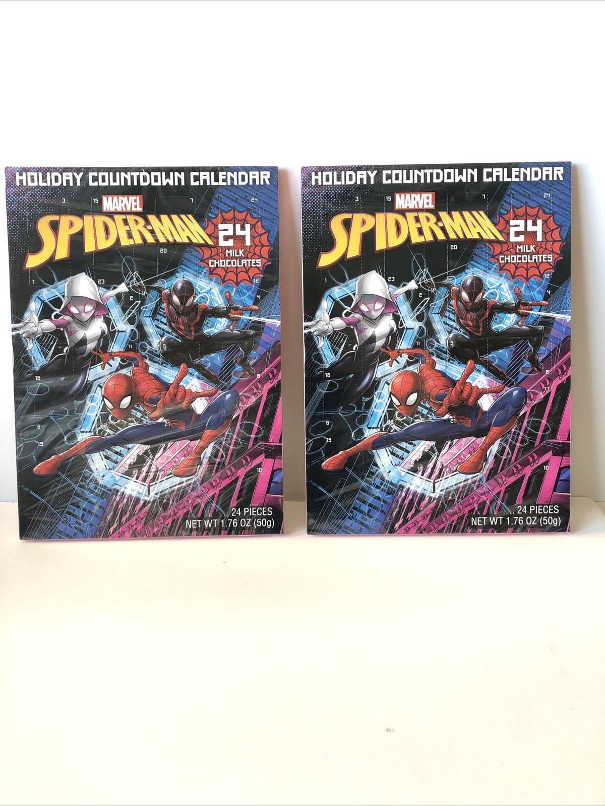 2 Marvel Spider Man Holiday Countdown 24 Milk Chocolate Advent Calendars *  NEW * | eBay