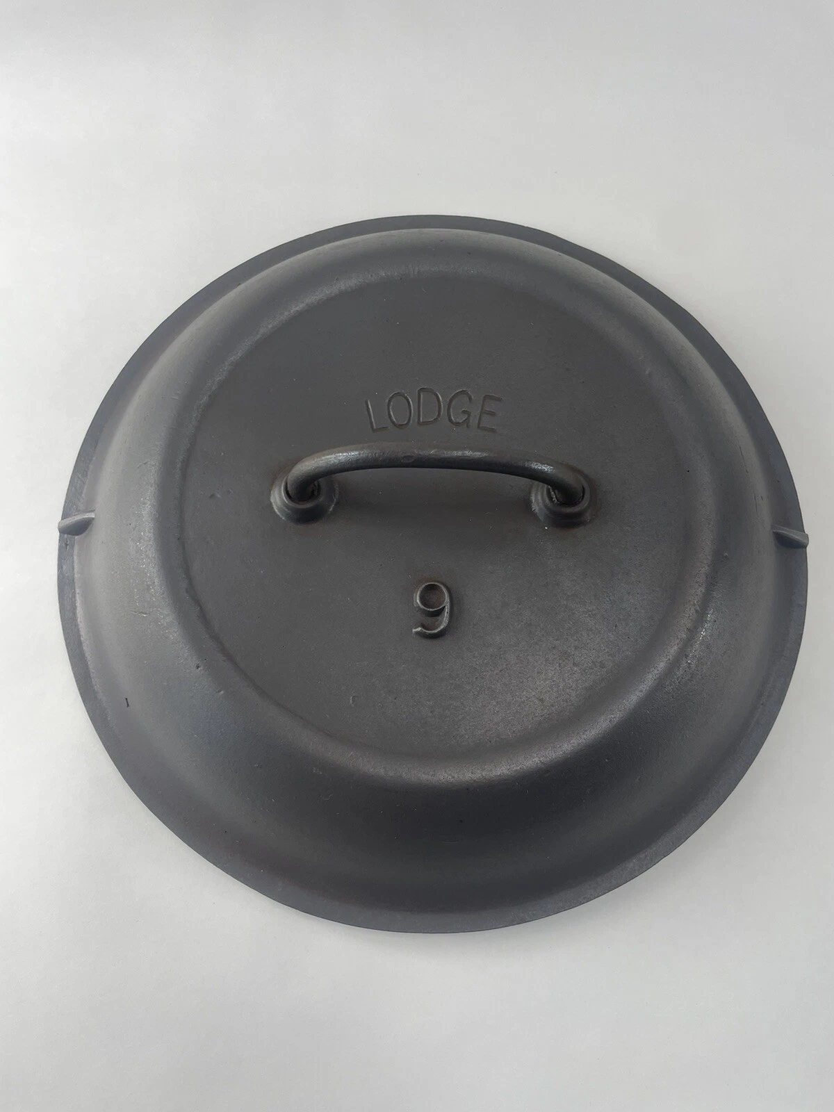 Rare 1910-30 Lodge Arch Logo #9 Split Bail Cast Iron Dutch Oven Lid Restored