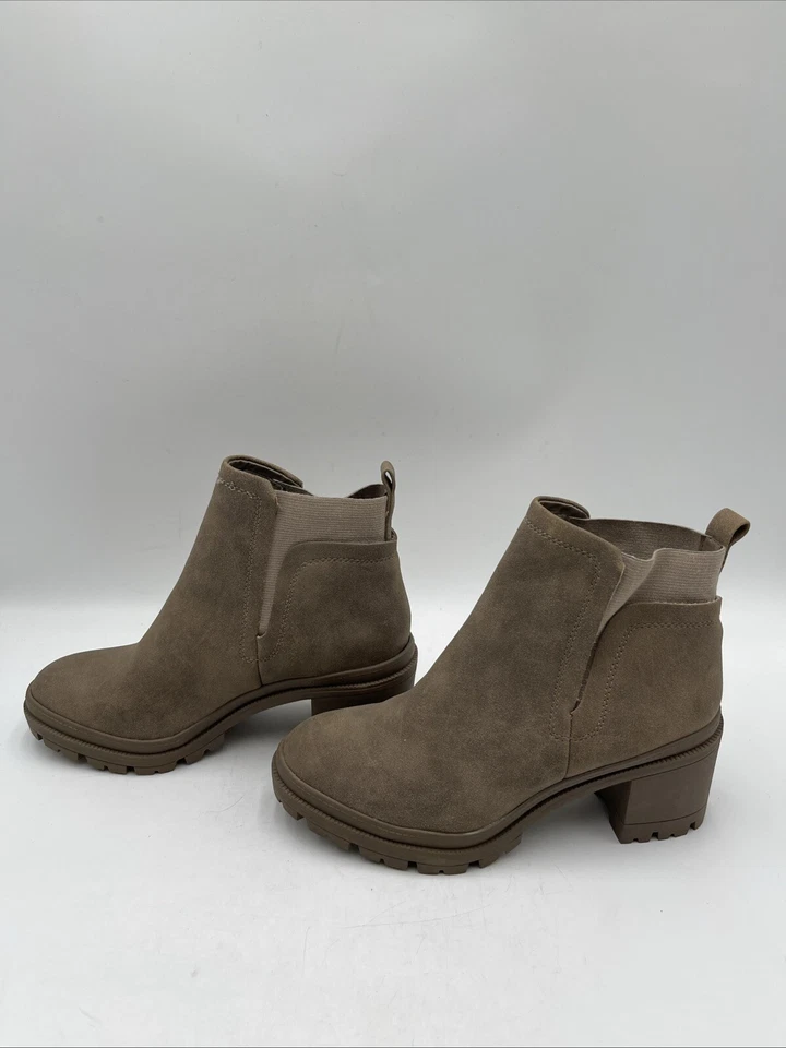 Botas de tornozelo JellyPop SHELLEY couro sintético acinzentado salto bloco tamanho 6,5 M - Imagem 3 de 4