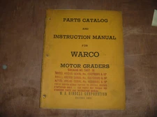 Huber Warco 4DG100 Motor Grader Parts Catalog Manual 4DG106685-