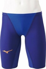 Mizuno Men's Swim suit GX SONIC IV MR Half Spats N2MB9002 Blue 2XS 2019 FINA New