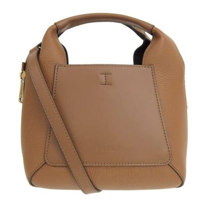 Furla GILDA MINI TOTE WB00583 COGNAC h+NERO | eBay display picture 1