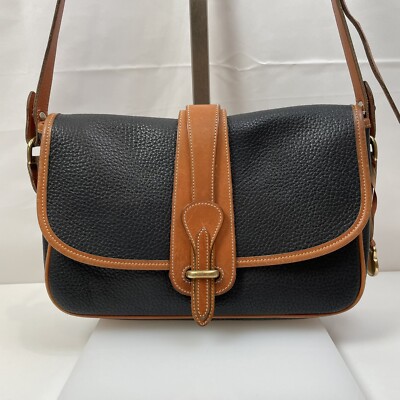 Dooney & Bourke Vintage Blue Pebbled Leather with Brown Trim  display picture 1