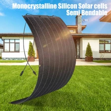200W Watt Flexible Solar Panel Mono PV 18V Charger Home RV Camping Boat Off Grid