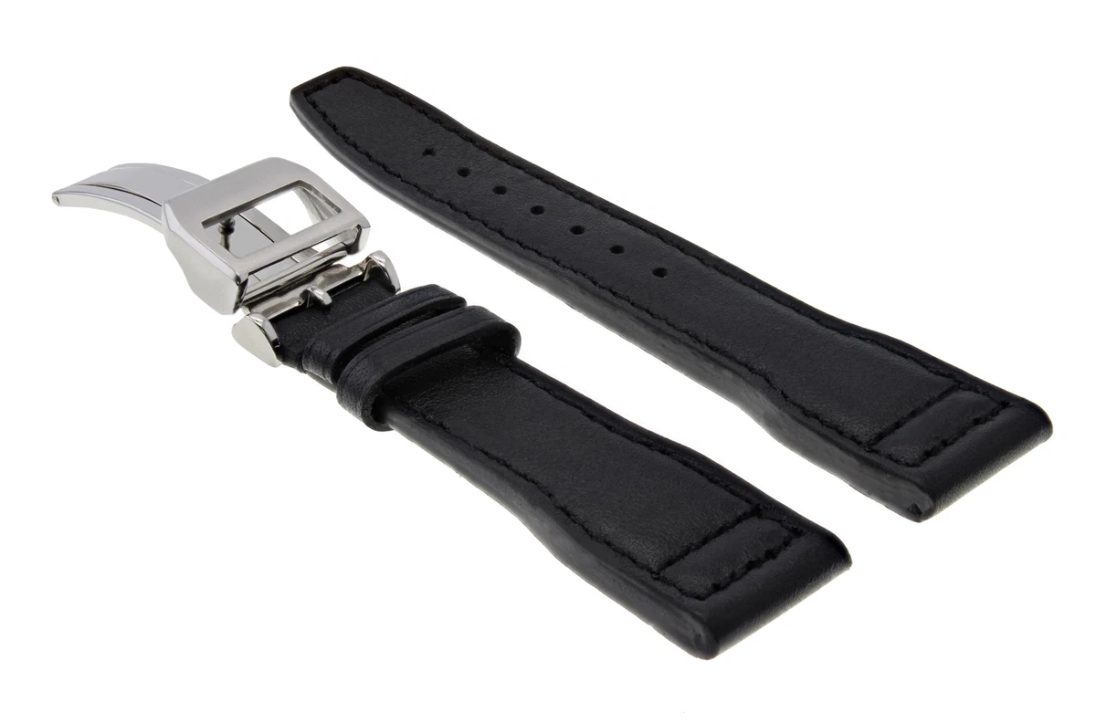 CINTURINO OROLOGIO 21 MM IN PELLE CINTURINO FIBBIA PER IWC PILOTA PORTOGHESE CRO