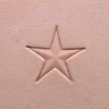 Large Star Leather Stamp 3/4" 19 mm Z785 US Stamps