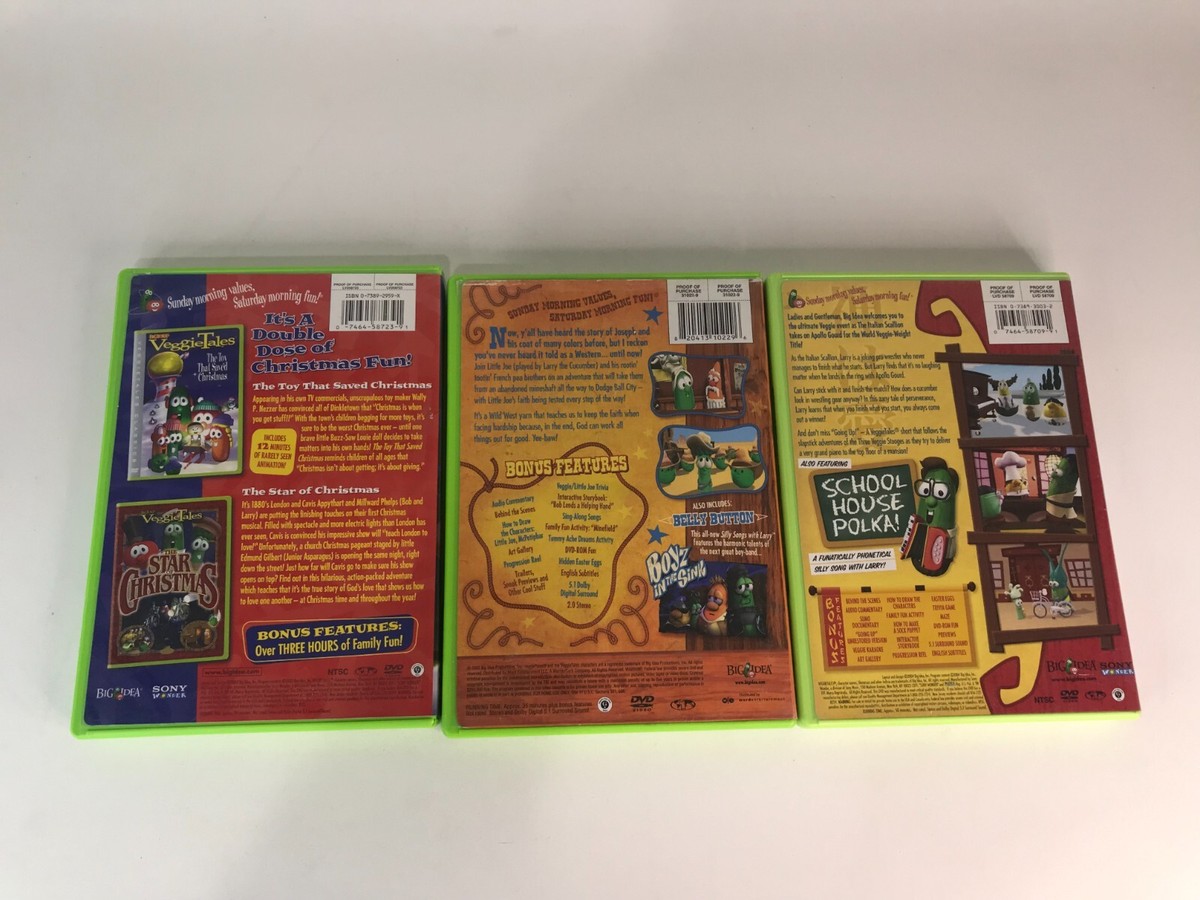 VeggieTales DVD lot of 3 - holiday double feature Sumo of the