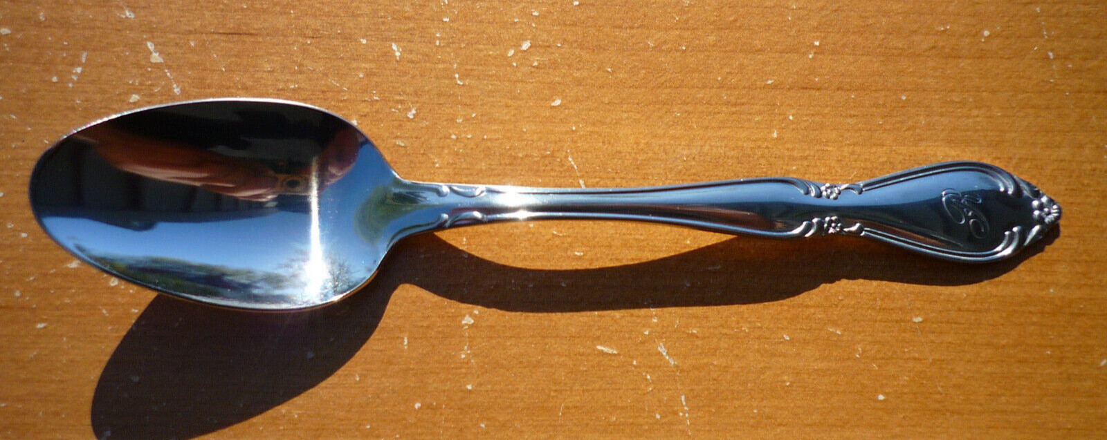 (4) Rogers Kenwood Korea CUS11 Stainless Flatware Monogram R TeaSpoons