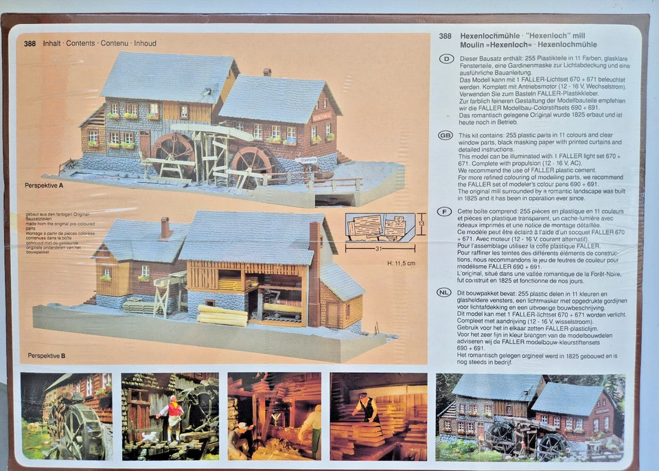 Faller H0 388 Hexenlochmühle Bausatz eingeschweißt in OVP/2506 - Bild 4 von 4