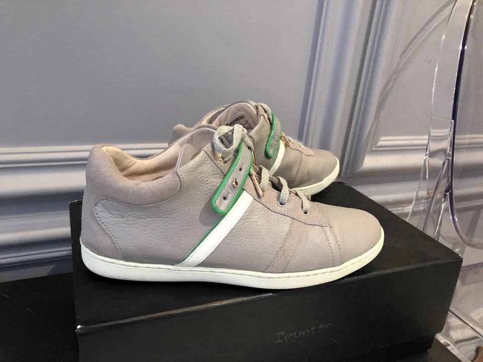 Barney’s Women's Leather Sneakers Repetto Paris Stylish Comfort US 4.5  Beige - Image 3 of 4