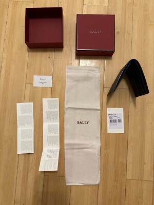 Bally Men's Brasai Leather Wallet In Black 603743 | eBay