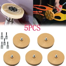 5PCS Car Decal Remover Rubber Eraser Wheel Tool Drill Adhesive Pinstripe Sticker