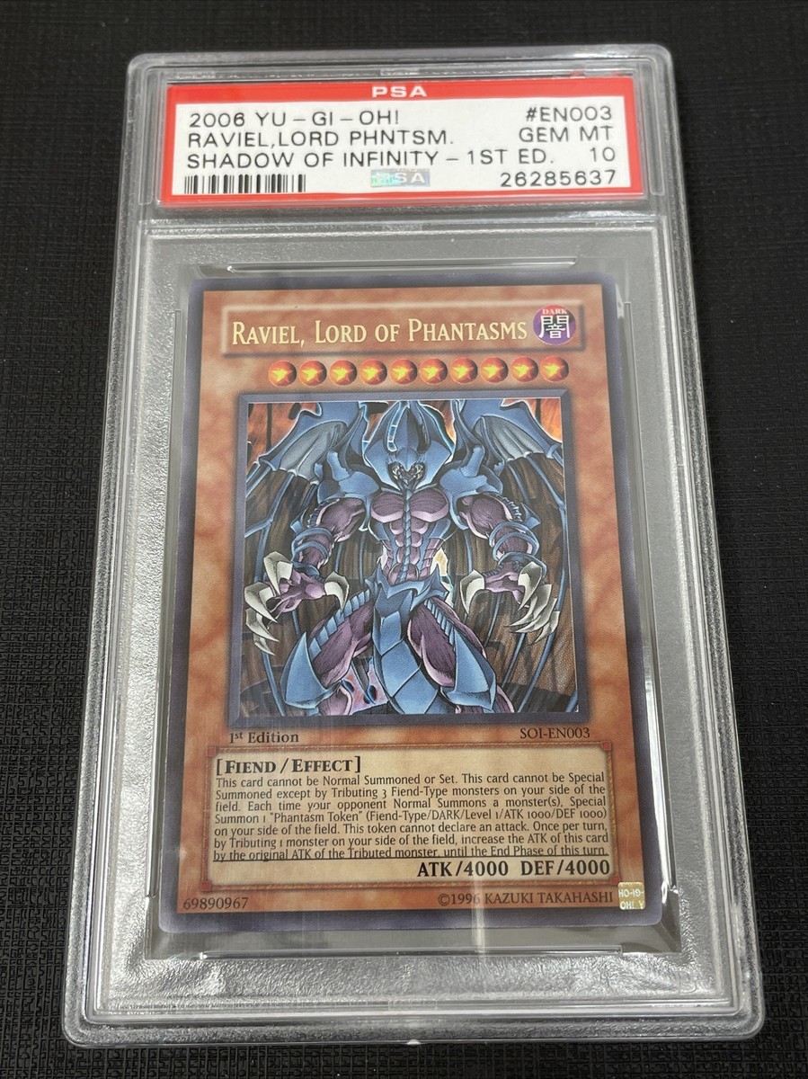 Yugioh PSA 10 Raviel, Lord Of Phantasm Shadow Of Infinity Yugioh PSA 10 Raviel, Lord Of Phantasm Shadow Of Infinity