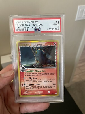 PSA 9 MINT Heracross ex Dragon Frontiers Reverse Holo Pokemon Card 3/ ...