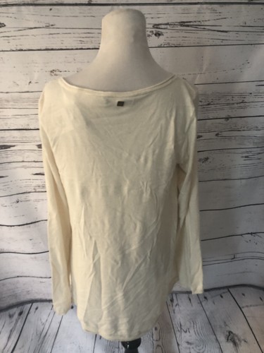 NWT Lauren Ralph Lauren Women's Draped Blouse Sz M Ivory Long Sleeve Top $89 - Picture 3 of 5