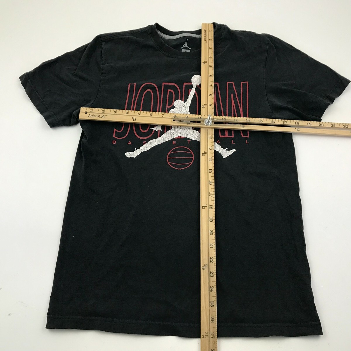 Jordan Shirt Size Small S Black White Red Tee Short Sleeve Graphic