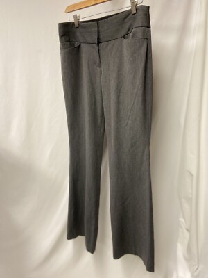 Express Editor Pants Size 4 Mid Rise Stretch Career Steele Gray Pockets Women's