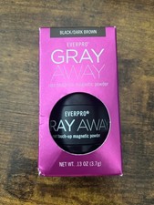 EVERPRO Gray Away Root Touch-Up Magnetic Powder NEW - 0.13oz, Black/Dark Brown