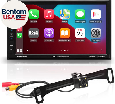 BVCP9700A-C Car Stereo System - Apple Carplay, Android Auto, 7 Inch Double Din,