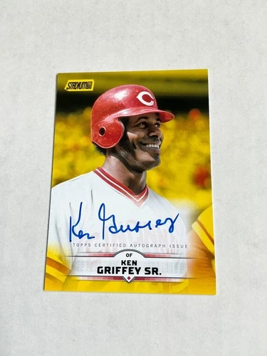 2025 Topps Stadium Club Ken Griffey Sr  Auto SP Yellow On Card Reds