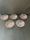 JEANNETTE GLASS CO. CUBIST or CUBE PINK 4-1/2" POINTED-EDGE BERRY DESSERT BOWL!