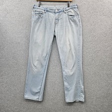 TRUE RELIGION Billie Straight Mid Rise STRETCH Jeans Women Sz 30 Light Wash VTG