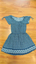 Gina Damen Minikleid Gr. 36 Blau/Weiß Orname...