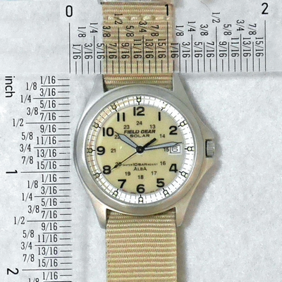 SEIKO ALBA FIELD GEAR 腕時計 SEIKO ALBA FIELD GEAR Military Watch V743 1993 Full Luminous Green