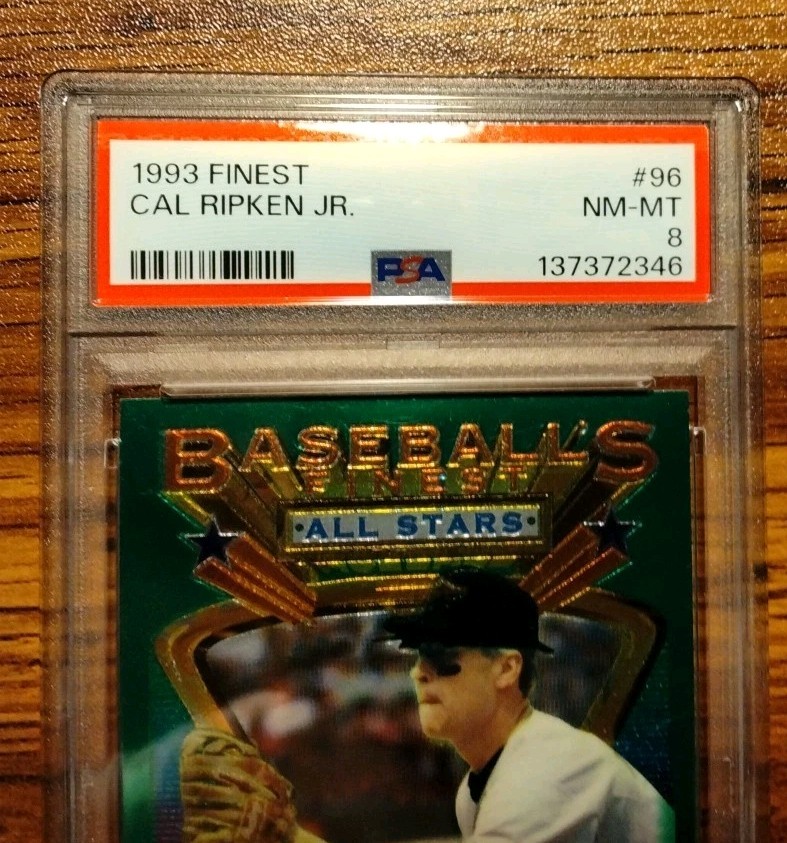 Cal Ripken Jr 1993 Topps Finest Baseball #96 PSA 8. Original Owner. New Slab. view 4