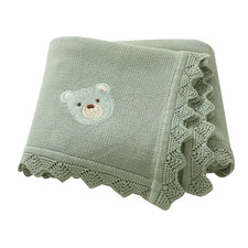 90*70CM Cute Bear Cotton Blanket Wrap for Baby Newborn Stroller Bed Sofa Quilt