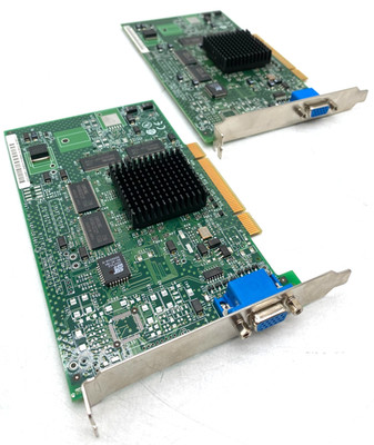 2X 3DLABS PCB121B 50-121B-01 32MB REV.C VGA PCI GRAPHICS CARD 54-000121-001