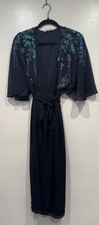 Hope & Ivy Brittany Embellished Navy Blue Wrap Midi Dress Sequin Evening Party