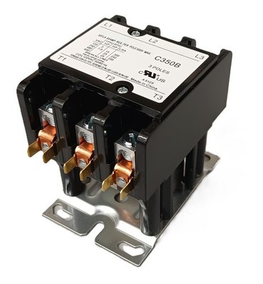 Definite Purpose Contactor, 3 Pole, 50 Amps, 120 Coil Voltage, C350B