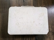 Vintage White First Aid Kit Wall Mount Rustic Metal Emergency Box