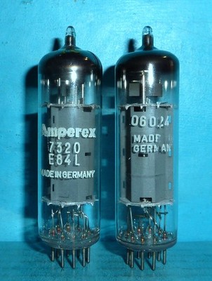 2 Siemens E84L 7320 Tubes Halo Getters Tested 6BQ5