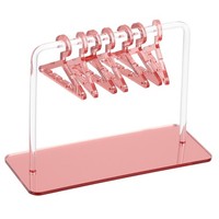 1 Set Ohrringhalter Mit 8 KleiderbüGeln,Ohrring-Organizer-StäNder Acryl,RoséGold