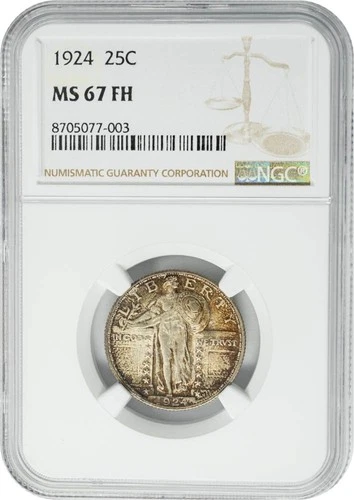 1924 Standing Liberty Quarter 25c MS67FH NGC 950574-4