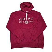 New Ariat Women's Large Red Hoodie Western Ranch Goods Cowgirl NWT