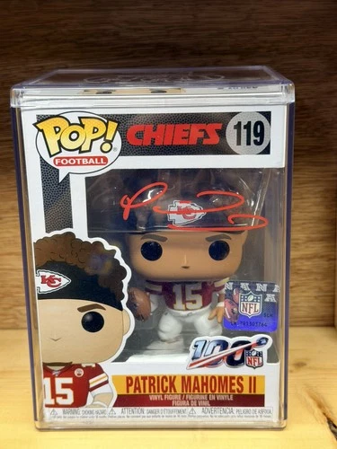 Patrick Mahomes Autographed Signed Funko Pop Figure Chiefs Rare PSA/DNA Auto🔥