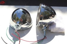 Chrome Hot Rat Street Rod Roadster Dietz 7 Headlight Lamp Buckets Assemblies