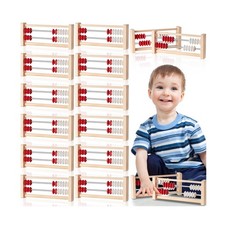 8 Pcs Mini 20-Bead Wooden Rekenrek Abacus, Abacus for Kids Math, Ma... Fast Ship