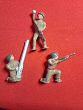 Vintage Barclay 1940s -50s Lead Cast 3pc Soldiers