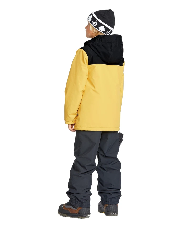 Volcom Stone.91 Insulated Kid's Winter Jacket, Dark Yellow, Large - Image 4 of 4