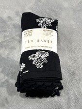 Image of Ted Baker Women’s Crew Socks Super Soft 8-Pack. Size UK3-7. Black And Grey