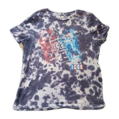Icee Tie-dye T Shirt Women's Sz L Graphic 90s Y2K Boho ''Coldest Drink In Town' 