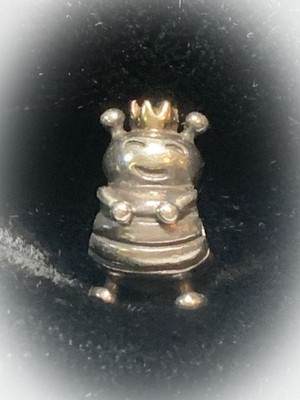 Authentic Pandora Retired Two-Tone Queen Bee Charm #790227 925 Silver 14K Gold