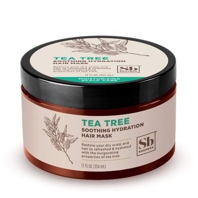 Soapbox Hair Mask, Tea Tree Deep Conditioner - Soothing Hydration 12oz) 2 pack