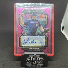 2022 Prizm Draft Picks - Liam Simon #PDP166 Neon Pink Velocity Prizm  (AU, RC)
