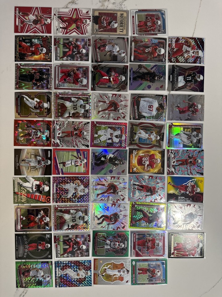 Arizona Cardinals Marvin Harrison Jr RC Kyler Murray Fitzgerald Love 48-card lot